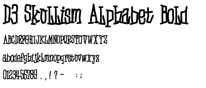 D3 Skullism Alphabet Bold font